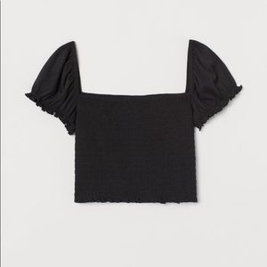 H&M smocked crop top
